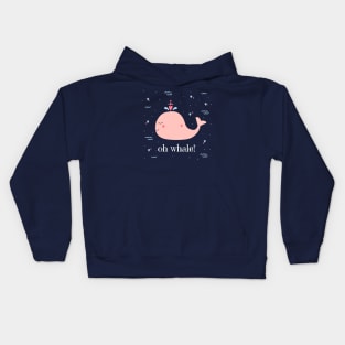 Oh Whale Cute Whale Illustration Kids Hoodie